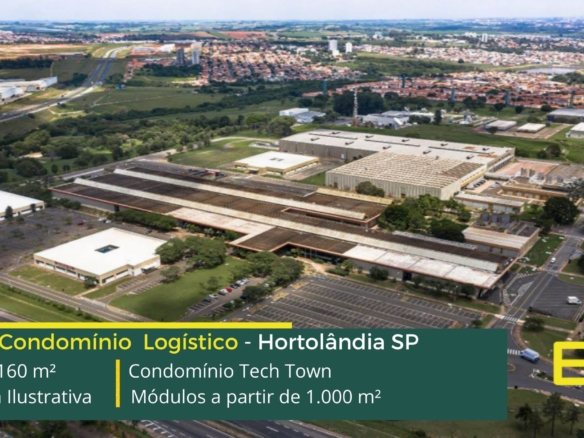 Locação de Galpão em Hortolândia. Condomínio Tech Town. Galpões/Barracões/Armazéns para alugar em Jundiaí. Galpão logístico e industrial