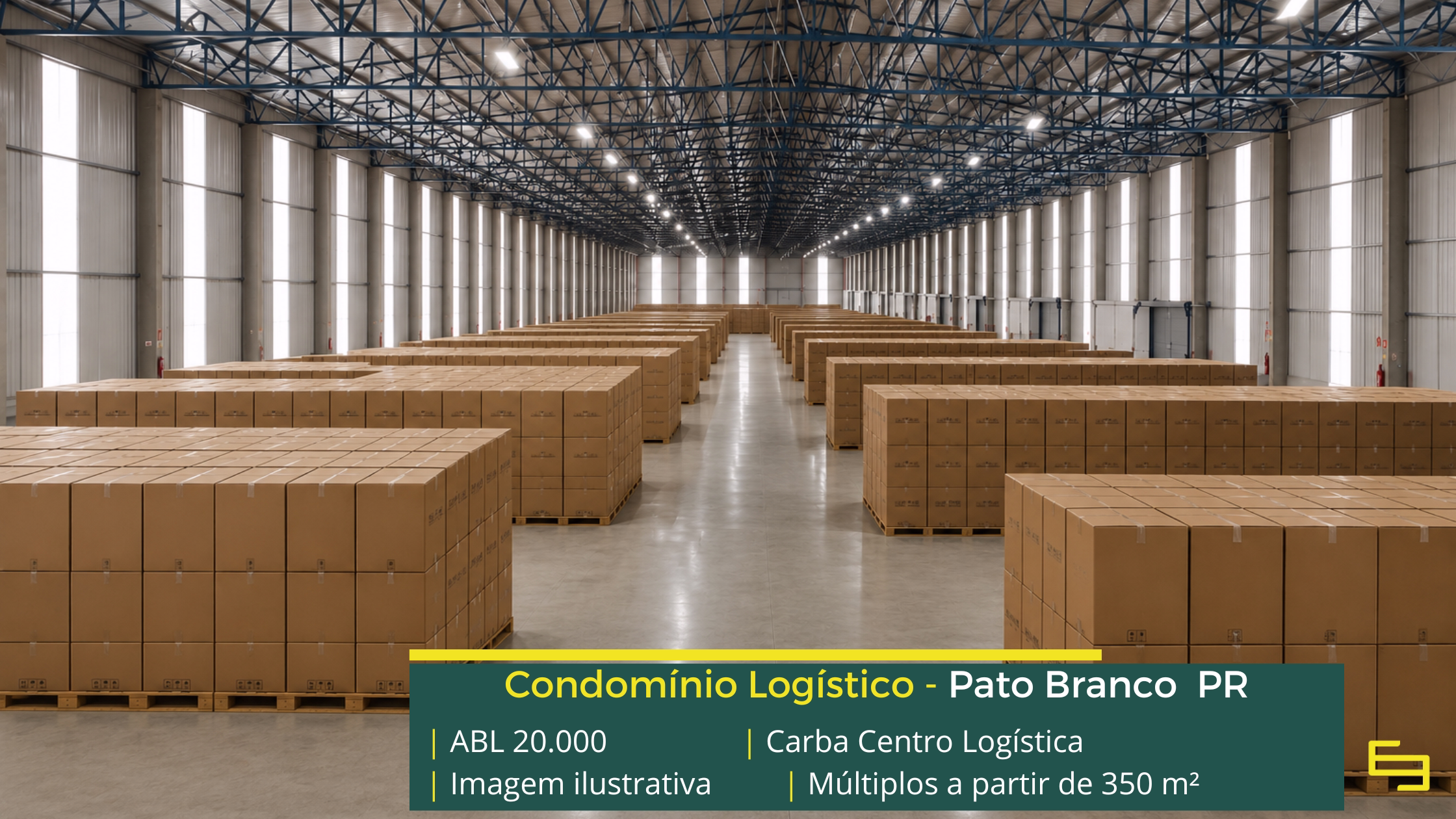 Galpão para alugar em Pato Branco Galpão para alugar em Pato Branco com módulos modernos, infraestrutura completa e localização privilegiada para armazenagem e distribuição.
