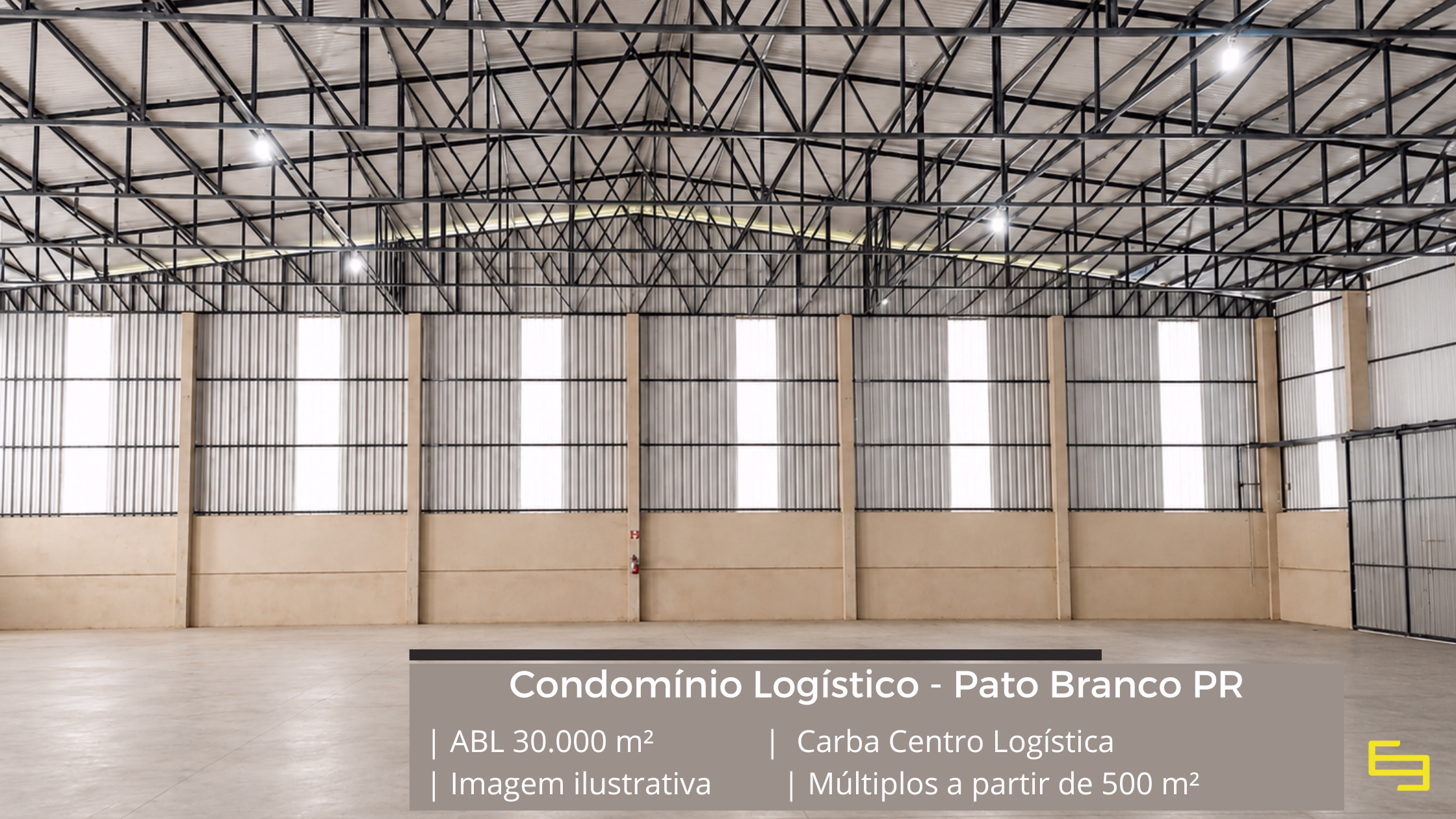 Carba Logística Pato Branco: galpão para alugar em Pato Branco PR a partir de 500 m², com pé-direito de até 12 m, docas e acesso à BR-158.