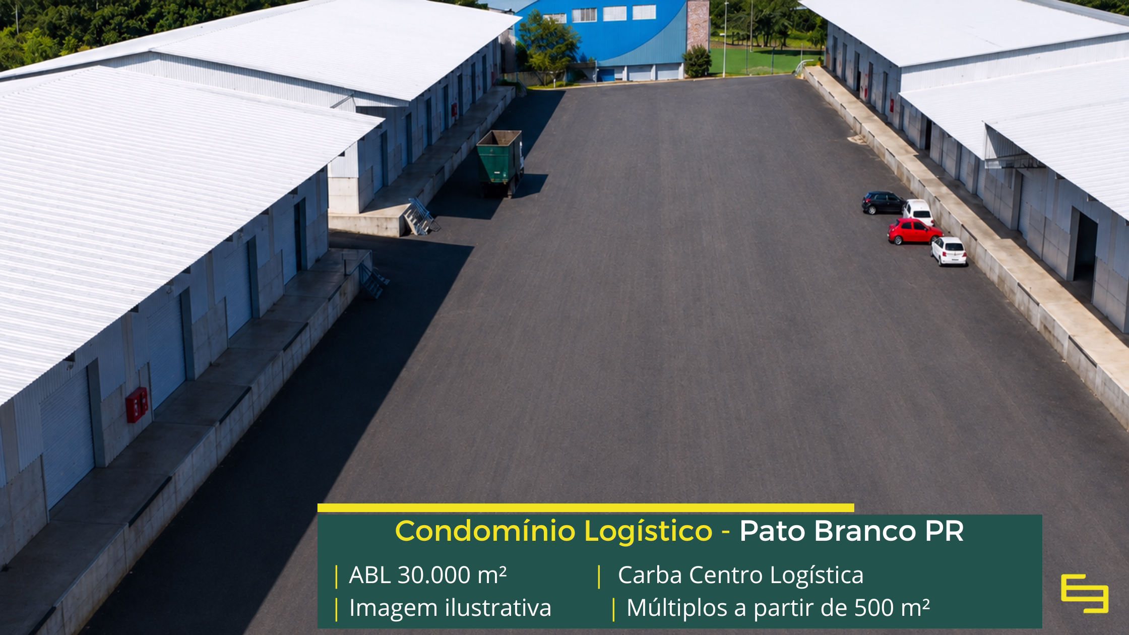 Carba Logística Pato Branco: galpão para alugar em Pato Branco PR a partir de 500 m², com pé-direito de até 12 m, docas e acesso à BR-158.