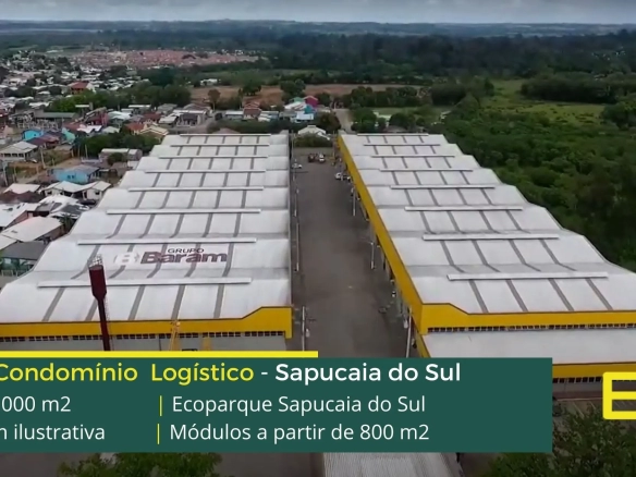 Locação de Galpão em Sapucaia do Sul- Eco Parque Lourenço Souza I. Galpões em Condomínios logísticos para alugar com docas, portaria 24 horas