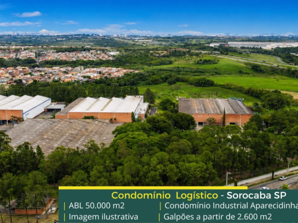 Galpão para locação em Sorocaba - Condomínio Aparecidinha. Galpões industriais com ponte rolante para alugar em Sorocaba SP, ponte rolante