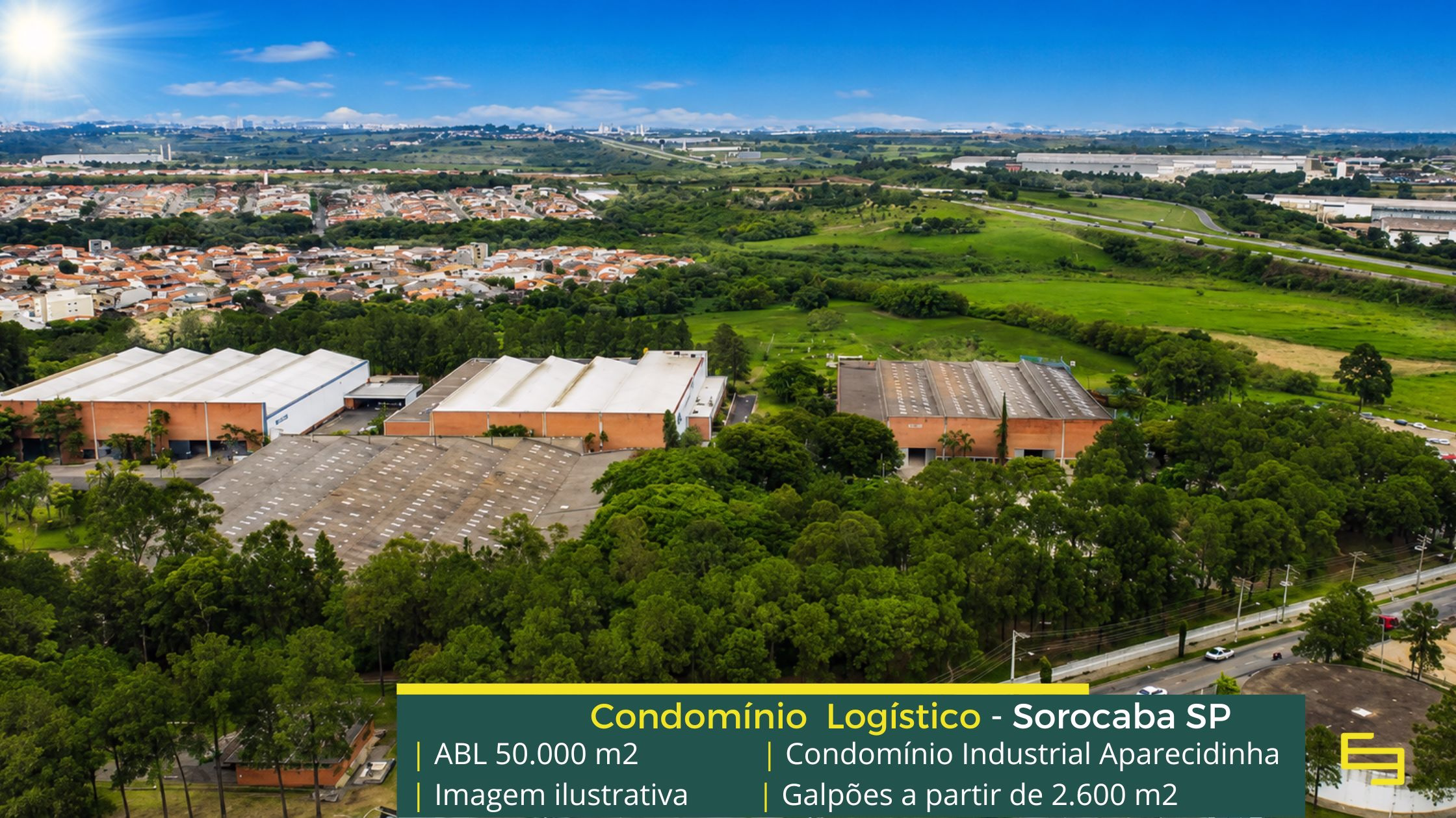 Galpão para locação em Sorocaba - Condomínio Aparecidinha. Galpões industriais com ponte rolante para alugar em Sorocaba SP, ponte rolante