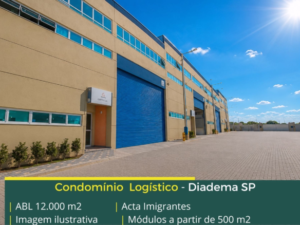 Aluguel de galpão em Diadema - Centro Acta Imigrantes. Galpões para alugar em Diadema SP com docas, piso industrial, com portaria e segurança