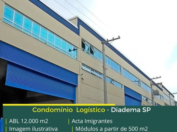 Aluguel de galpão em Diadema - Centro Acta Imigrantes. Galpões para alugar em Diadema SP com docas, piso industrial, com portaria e segurança