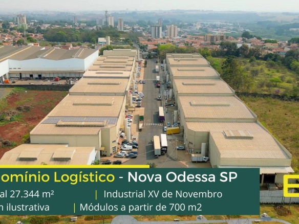 Aluguel de Galpões em Nova Odessa SP - Industrial XV de novembro. Galpão em Nova Odessa SP, em condomínio com portaria 24 horas, docas