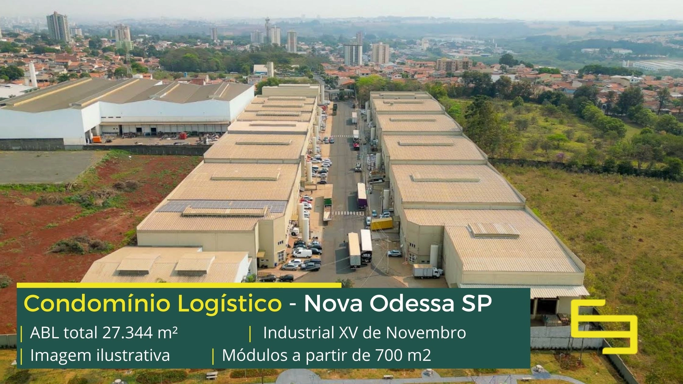 Aluguel de Galpões em Nova Odessa SP - Industrial XV de novembro. Galpão em Nova Odessa SP, em condomínio com portaria 24 horas, docas