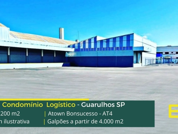 Galpão para locação em Guarulhos SP - Atown Bonsucesso. Galpões/Armazéns para alugar. Galpões monousuários para centro de distribuição