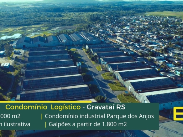 Galpões para alugar em Gravataí RS- Condominio Industrial Parque Dos Anjos. Galpões/Armazens/Condomínios logísticos e industriais para alugar
