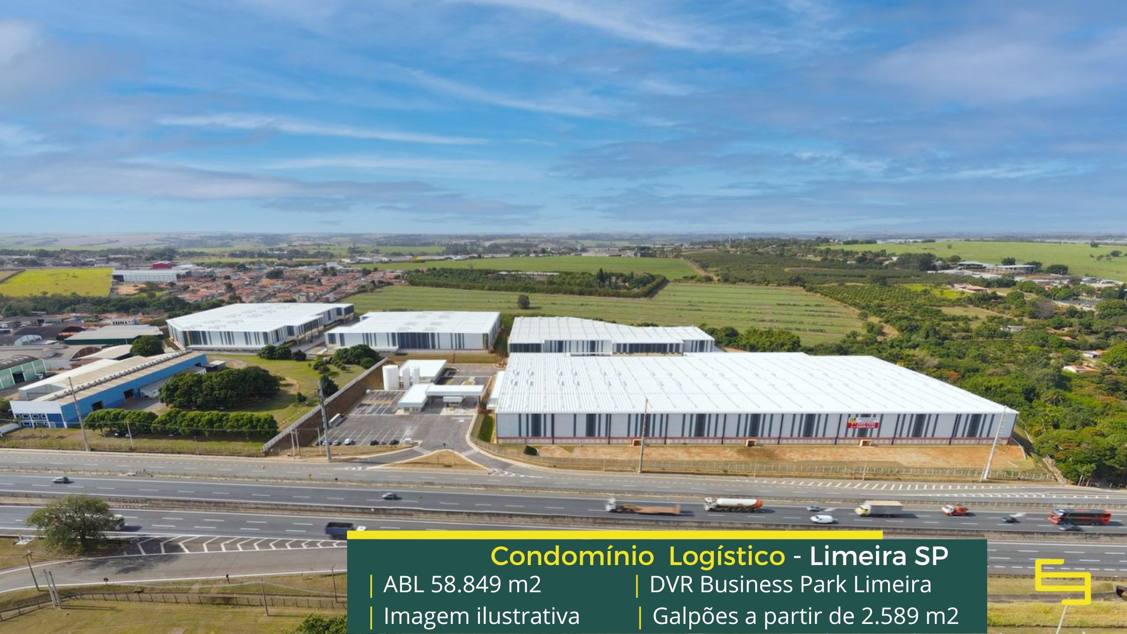 Galpões em Limeira - DVR Business Park Limeira. Galpões/Armazéns/Condomínios logísticos e industriais para alugar em SP. Galpões com docas