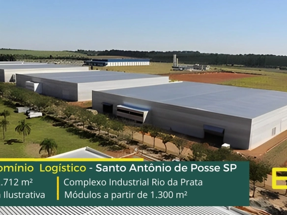 Galpões em Santo Antônio de Posse - Condomínio Rio da Prata. Aluguel de galpão em Santo Antônio da Posse com portaria, segurança, docas