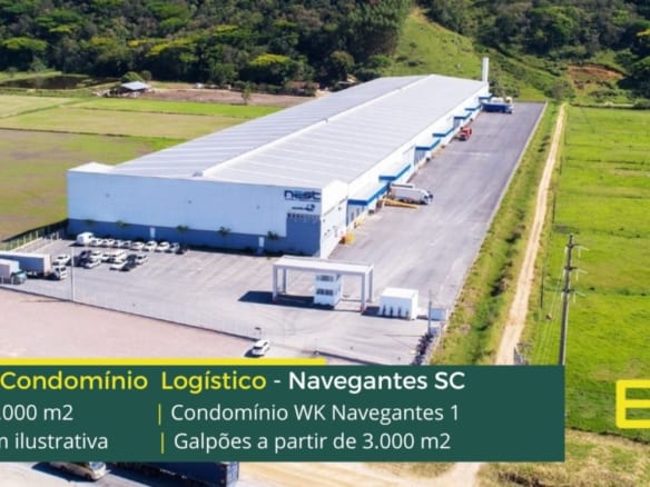 Galpão em Navegantes SC - Condomínio WK Navegantes. Galpões/Armazens/Condomínios logísticos e industriais para alugar em Navegantes