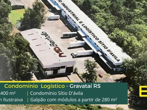 Galpões em Gravataí RS. Condomínio Industrial e Logístico Sítio Dávila. Galpões/Armazens/Condomínios logísticos e industriais para alugar