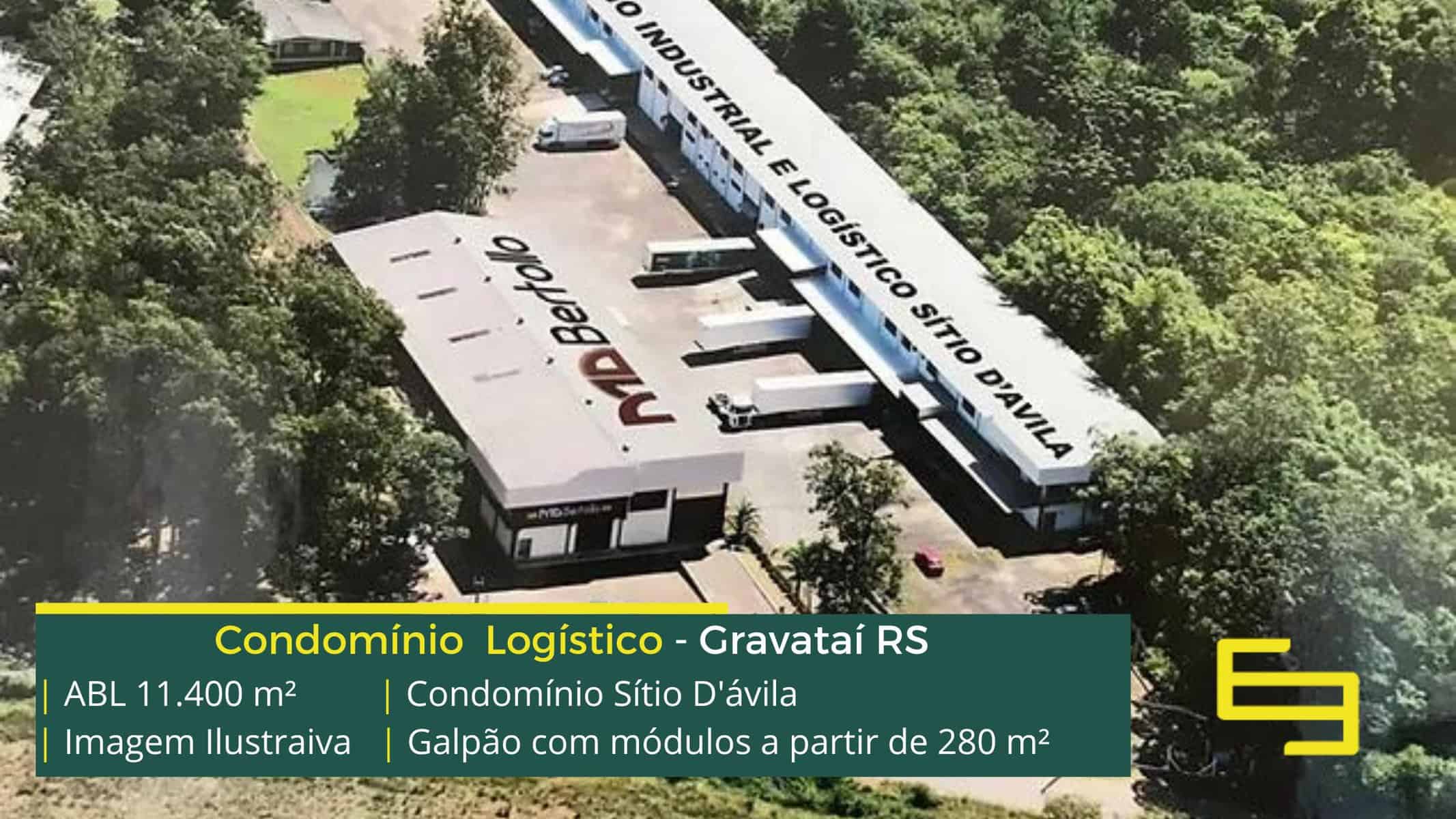 Galpões em Gravataí RS. Condomínio Industrial e Logístico Sítio Dávila. Galpões/Armazens/Condomínios logísticos e industriais para alugar
