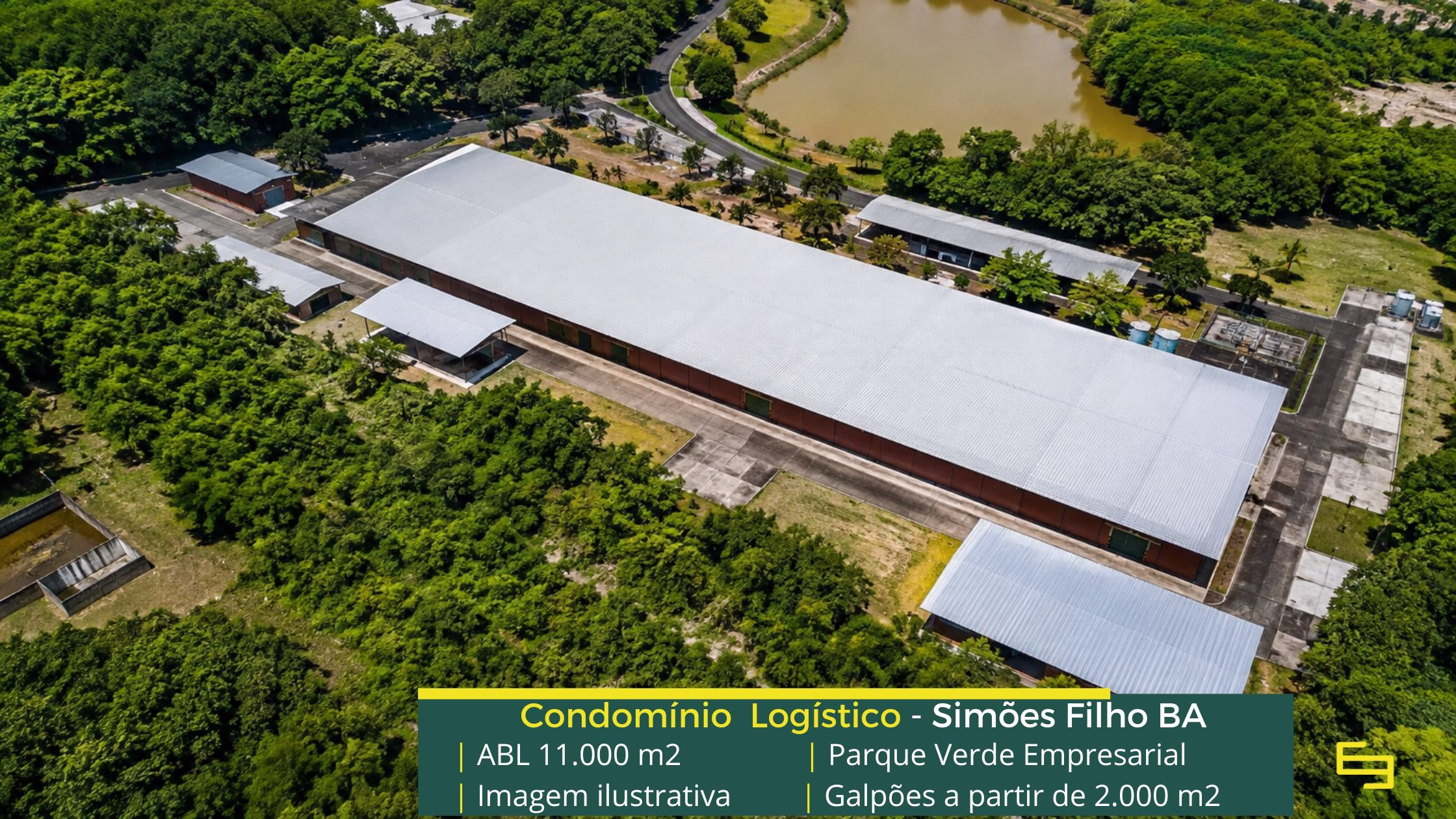 Galpão para locação em Simões Filho BA - Parque Verde Empresarial. Galpões/Armazéns logísticos e industriais com docas e portaria 24 horas