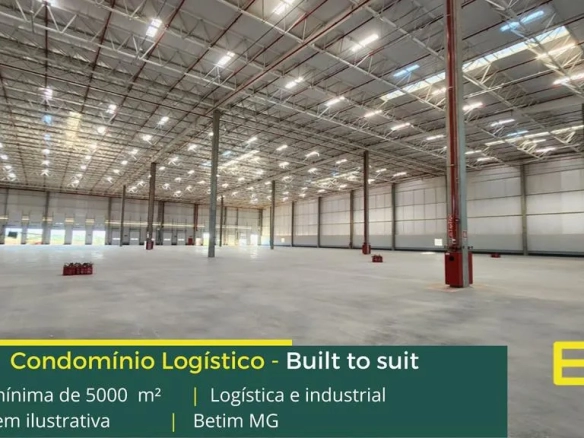 Galpões para locação em Betim - (BTS) Built to Suit. Docas, 12 metros de altura, amplo pátio asfaltado, Ideal para industrias e logística