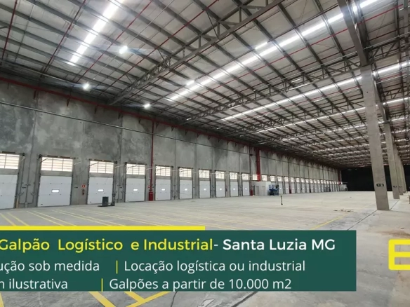 Galpão para alugar Santa Luzia - Built to Suit, Galpões logísticos e industriais em Santa Luzia, com possibilidade de docas e ponte rolantes