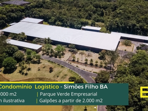 Galpão para locação em Simões Filho BA - Parque Verde Empresarial. Galpões/Armazéns logísticos e industriais com docas e portaria 24 horas