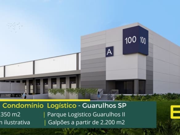 Galpão para locação Guarulhos - Parque Logístico Guarulhos II. Aluguel de galpões em Guarulhos com segurança 24 horas, docas e amplo pátio