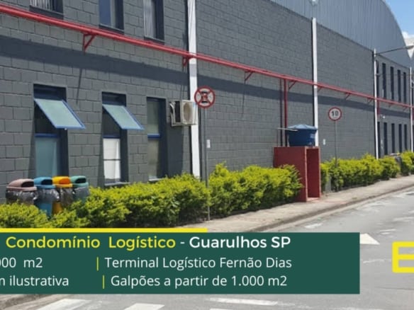 Galpão para alugar Guarulhos - Terminal Logístico Fernão Dias. Galpões em Guarulhos SP com portaria e segurança 24 horas, docas e pátio