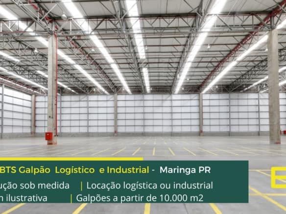 Galpão Para Alugar em Maringá PR - Built to Suit. Galpões em Maringá PR com docas, pátio, altura de 12 metros, portaria e vestiários