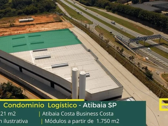 Aluguel de galpão em Atibaia SP - Atibaia Costa Business Park. Galpões em condomínio logístico. Portaria e segurança. Docas, piso industrial