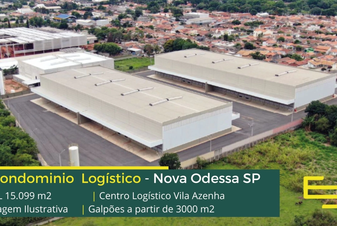Galpão para alugar Nova Odessa - Centro Logístico Vila Azenha. Aluguel de galpões em Nova Odessa SP com portaria e segurança e docas, pátio
