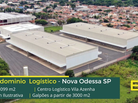 Galpão para alugar Nova Odessa - Centro Logístico Vila Azenha. Aluguel de galpões em Nova Odessa SP com portaria e segurança e docas, pátio