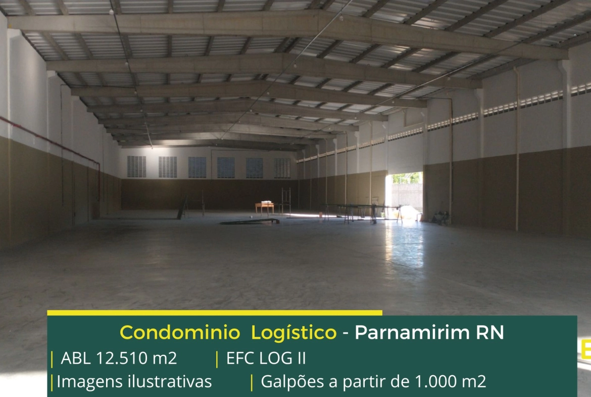 Aluguel de Galpão em Parnamirim - EFC LOG 2. Galpão para alugar na Grande Natal com portaria 24 horas, docas e amplo pátio de manobras
