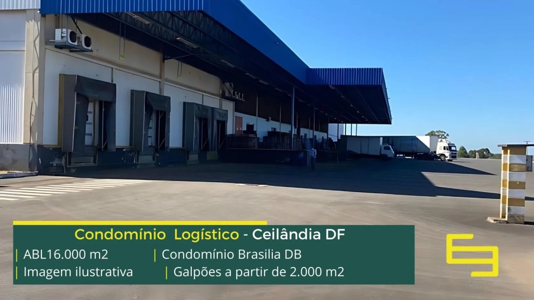 Galpão para alugar em Brasília DF - Condomínio Brasília DB. Galpões/Armazéns/Condomínios logísticos e industriais para alugar com docas.