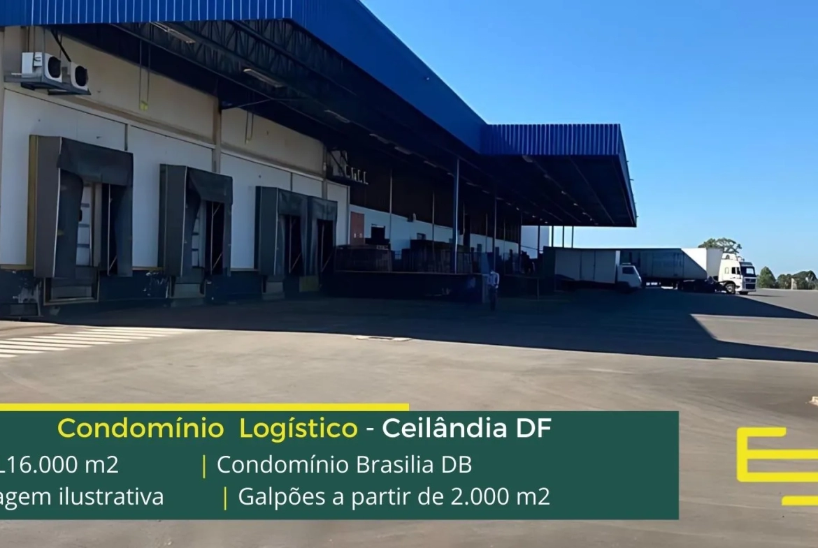 Galpão para alugar em Brasília DF - Condomínio Brasília DB. Galpões/Armazéns/Condomínios logísticos e industriais para alugar com docas.