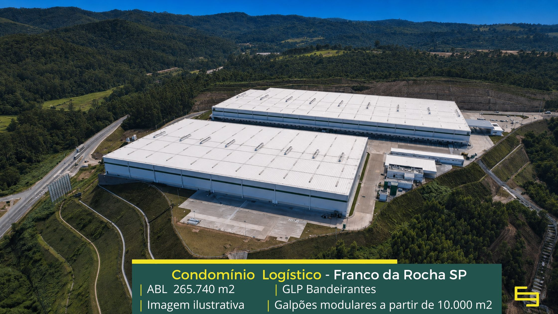Galpão em Franco da Rocha SP - GLP Bandeirantes. Aluguel de Galpões logísticos em Franco da Rocha com doca, altura 12 metros, piso industrial