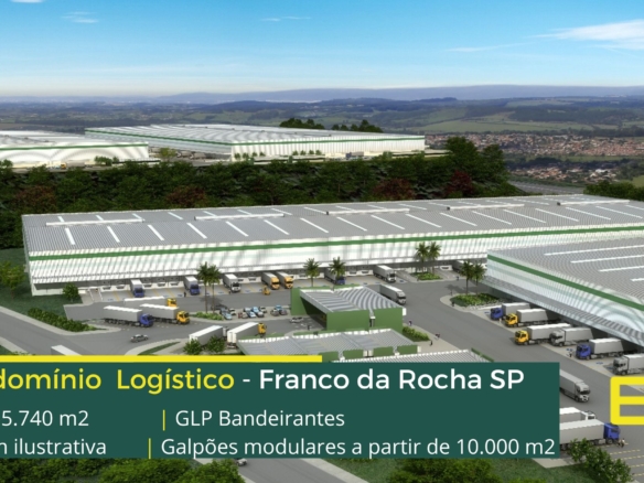 Galpão em Franco da Rocha SP - GLP Bandeirantes. Aluguel de Galpões logísticos em Franco da Rocha com doca, altura 12 metros, piso industrial