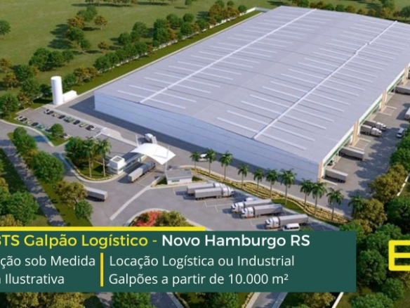 Galpão para alugar em Novo Hamburgo - Built to Suit. Galpões em Novo Hamburgo RS com pátio de manobras, piso industrial, docas e vestiários