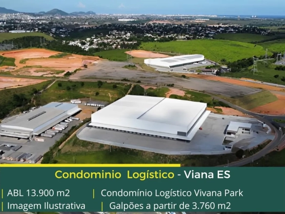 Locação de galpão em Viana ES - Viana Park. Galpões/Armazéns/Condomínios logísticos e industriais para alugar em Viana ES. Docas, segurança.