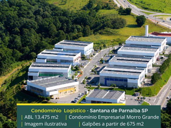 Galpão para locação em Santana de Parnaíba - Condomínio Morro Grande. Galpões logísticos e industriais para alugar em SP, com docas e pátio