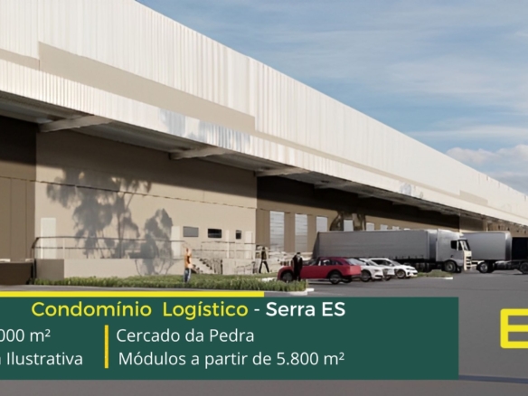 Galpão para locação em Serra - Cercado da Pedra. Galpões/Armazéns/Condomínios logísticos para alugar com docas, altura de12 metros, segurança