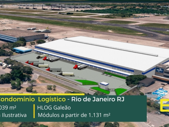 Galpão Industrial no Rio de Janeiro - HLog Galeão. Aluguel de galpões no Rio de Janeiro RJ em condomínio com segurança 24 horas, docas, cftv