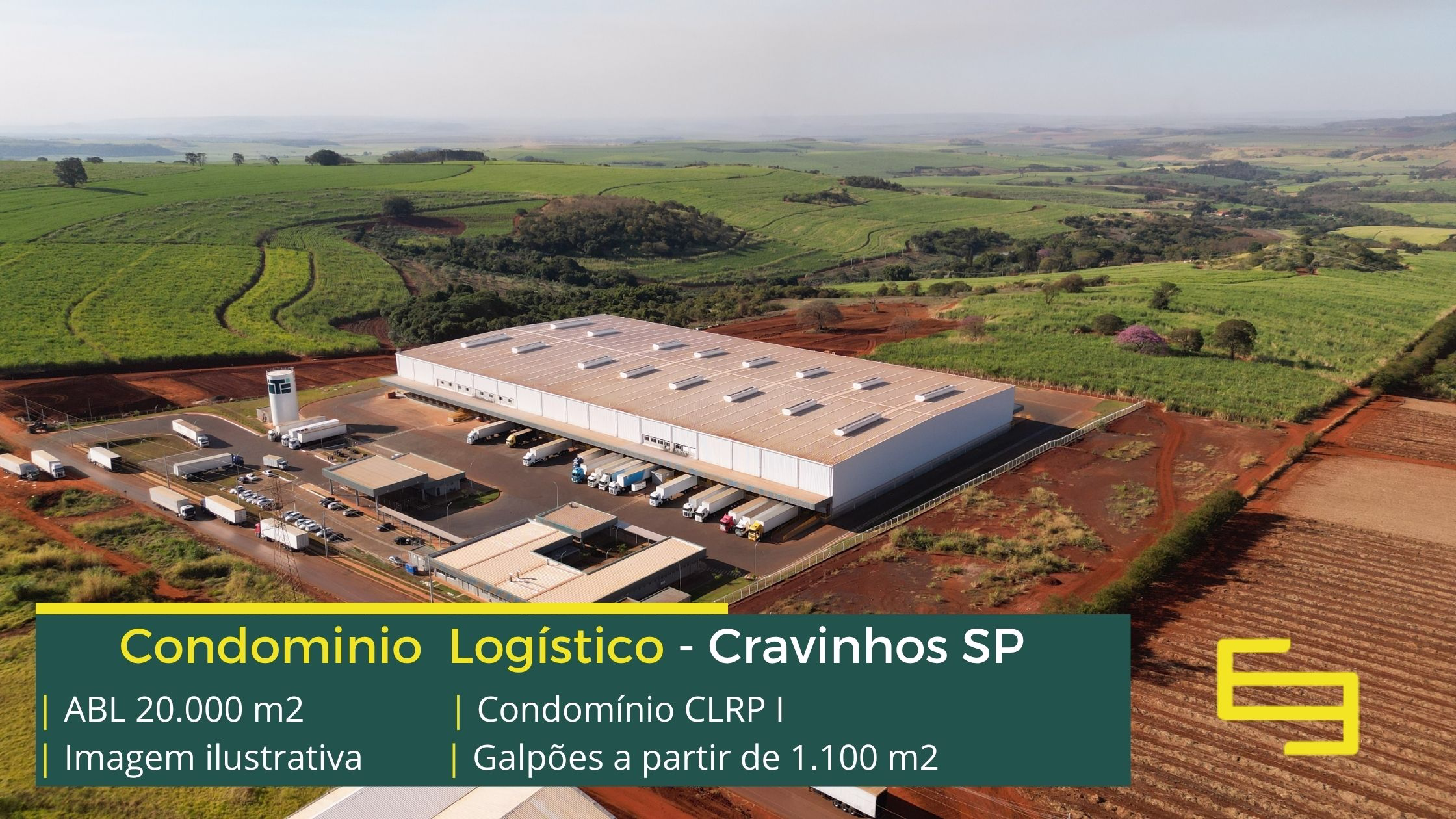 Aluguel de galpão em Cravinhos - CLRP 01. Galpões com docas, altura de 12 metros. Portaria e segurança 24 horas. Próximo Ribeirão Preto