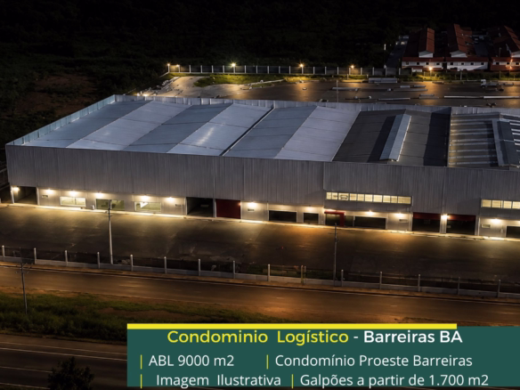 Galpão para locação em Barreiras BA - Parque Logístico do Oeste. Galpões/Armazéns/Condomínios logísticos e industriais para alugar na Bahia.