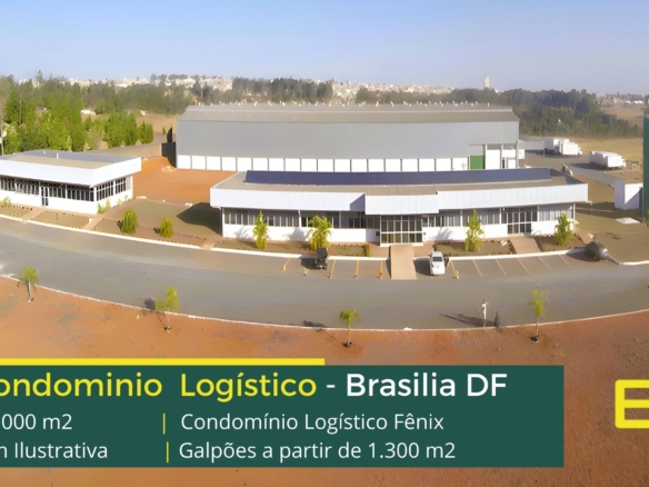 Galpão Logístico para alugar em Brasília - Condomínio Logístico Fênix. Docas, altura de 10 metros, piso industrial. Portaria e segurança