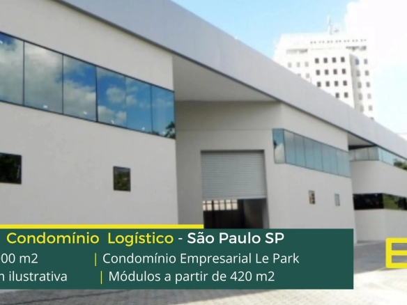 Locação de galpão em São Paulo - Condomínio Empresarial Le Park. Galpões/Armazéns/Condomínios logísticos para alugar com docas em SP