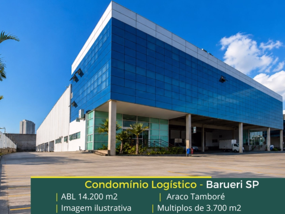 Aluguel de Galpão em Barueri SP- Centro Logístico Araco Tamboré. Galpões em condomínio. Portaria e segurança, docas , altura 10 metros, pátio