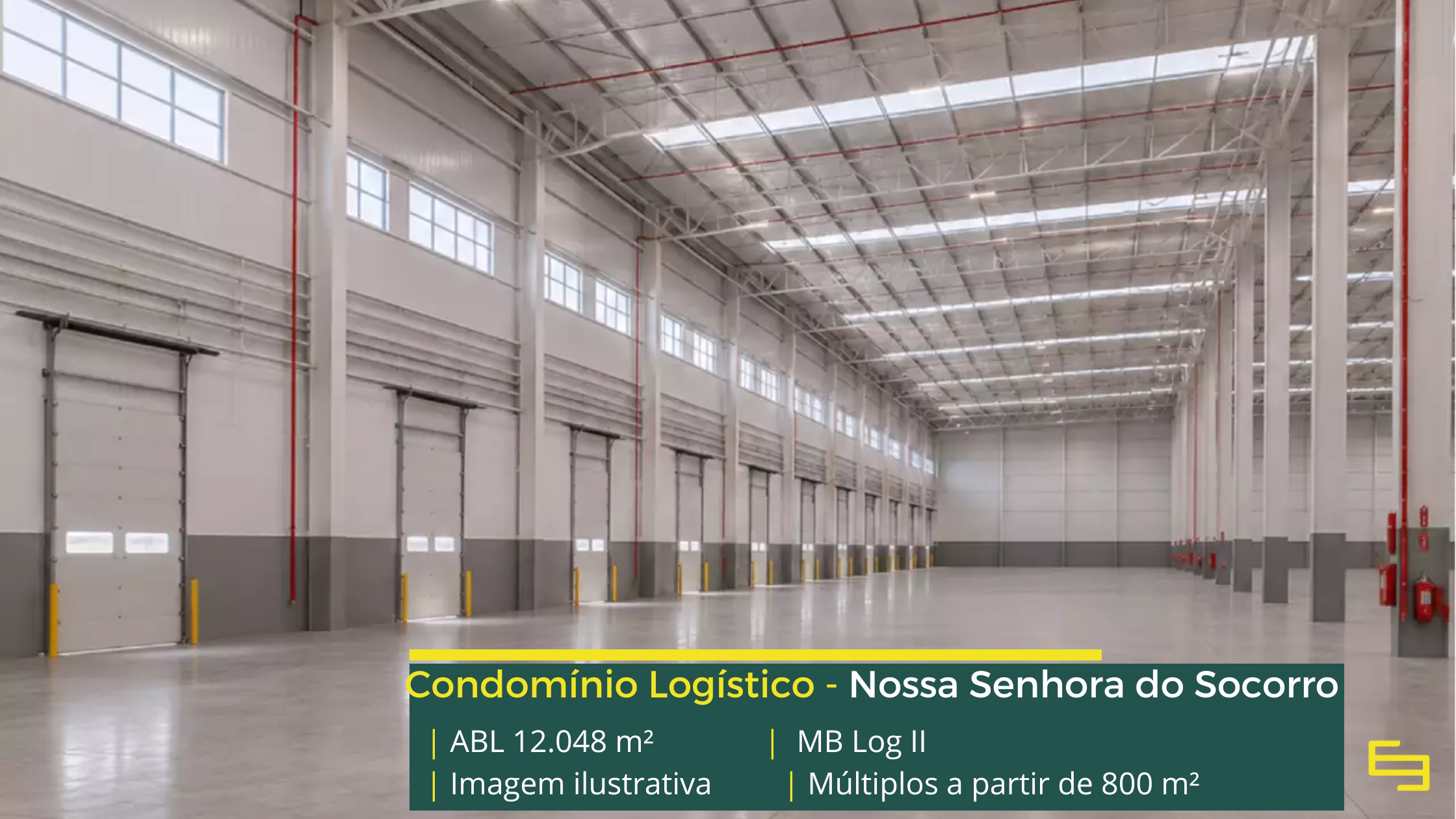 MB Log II Sergipe, condomínio logístico classe AAA em Nossa Senhora do Socorro, com 12.048 m² construídos, docas e área para expansão.