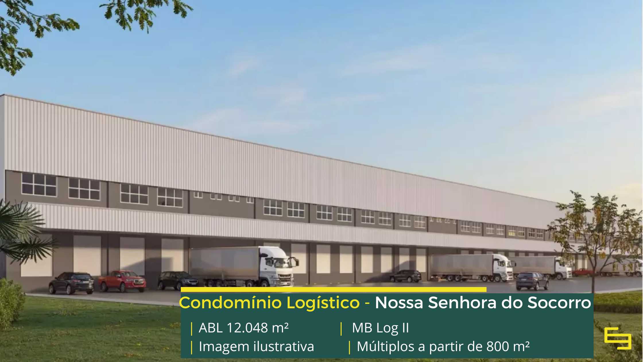 MB Log II Sergipe, condomínio logístico classe AAA em Nossa Senhora do Socorro, com 12.048 m² construídos, docas e área para expansão.