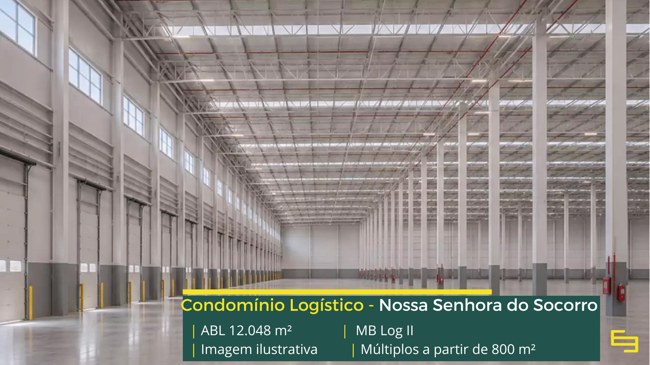 MB Log II Sergipe, condomínio logístico classe AAA em Nossa Senhora do Socorro, com 12.048 m² construídos, docas e área para expansão.