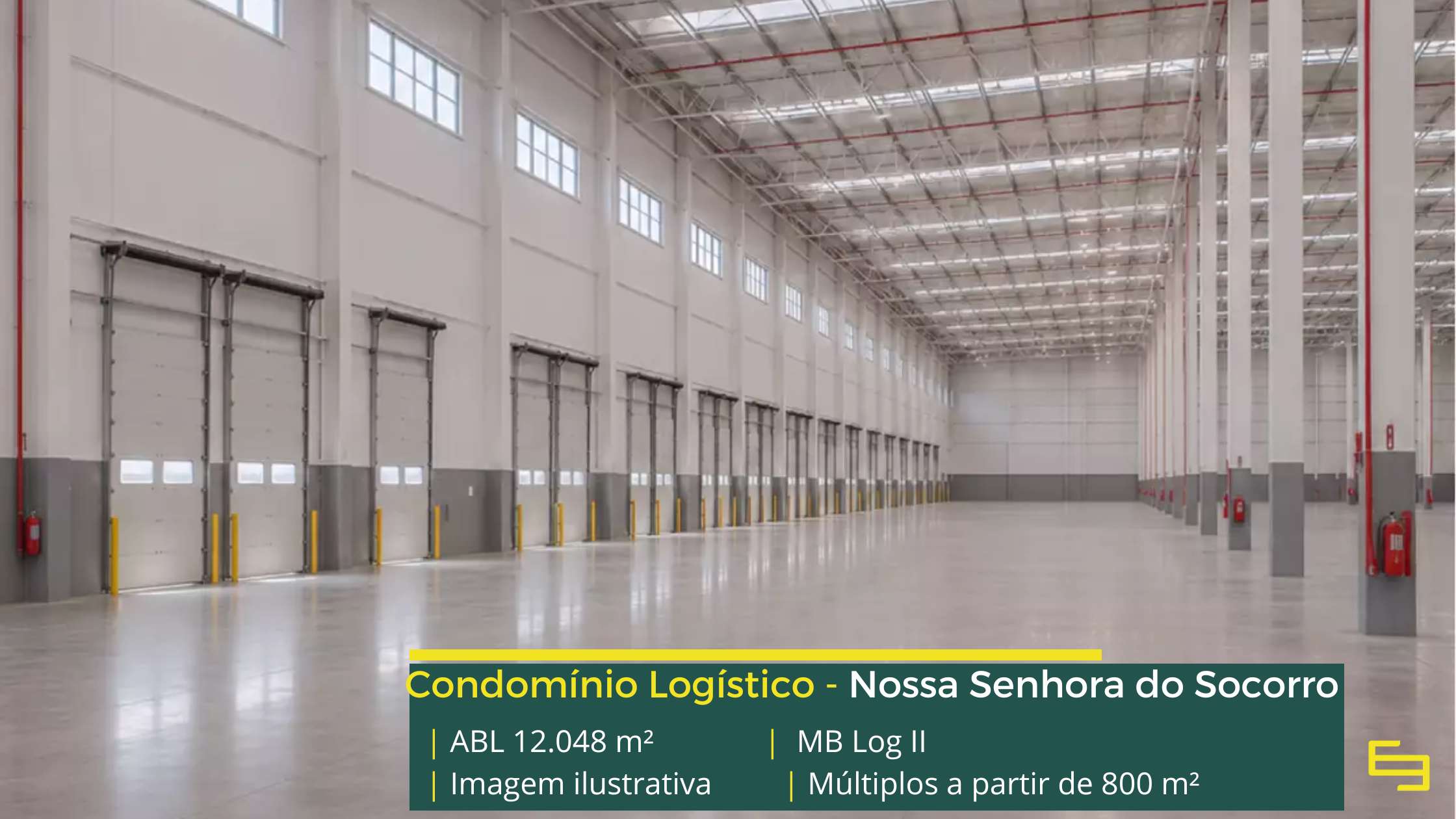 MB Log II Sergipe, condomínio logístico classe AAA em Nossa Senhora do Socorro, com 12.048 m² construídos, docas e área para expansão.