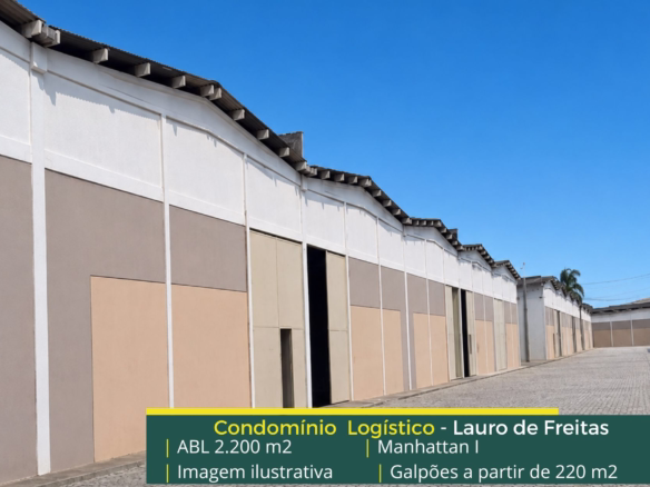 Aluguel de galpão em Lauro de Freitas - Manhattan I. Galpões/Armazéns/Condomínios logísticos e industriais para alugar em Lauro de Freitas BA.