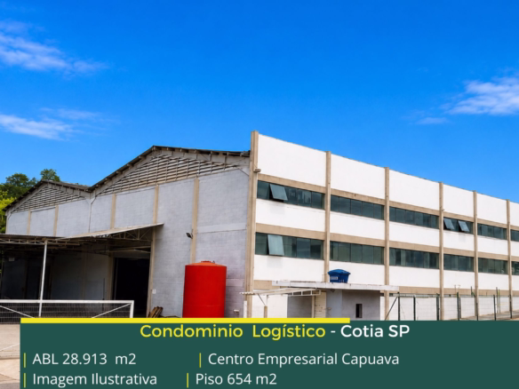 Aluguel de galpão em Cotia SP - Centro Empresarial Capuava. Galpões em Cotia SP, com segurança e portaria 24 horas, docas, pátio de manobras