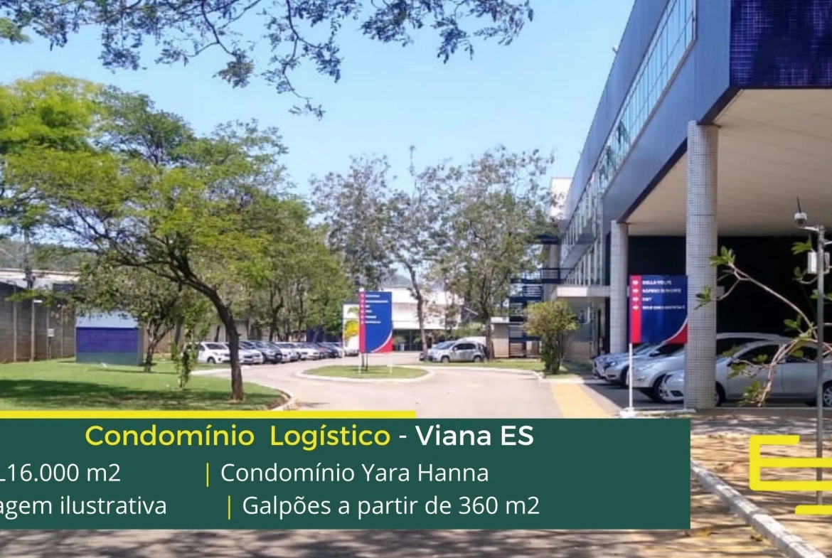 Galpão Para alugar em Viana ES. Galpões em Condomínios logísticos e industriais para alugar. Portaria, Segurança, Docas. Tudo em um só lugar!